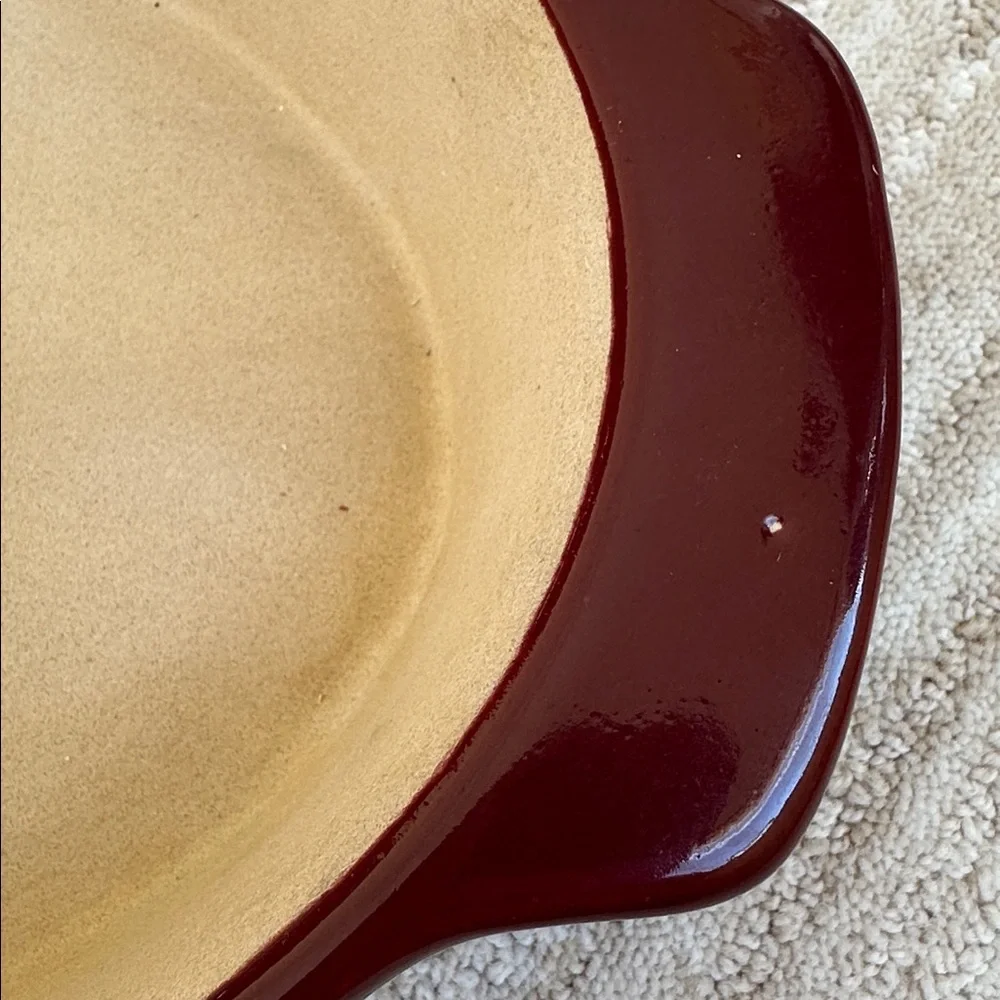Like New PAMPERED CHEF Family Tradition Stoneware Oval Baker Casserole Cranberry